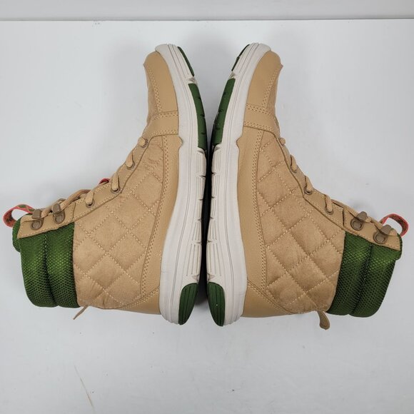 Ryka Aurora Quilted Women's Tan Green High-Top Ankle Boots US Size 7.5M - Picture 6 of 8